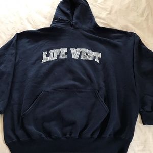 Life West Chiropractic College Navy Blue Hoodie Sweatshirt XXL
